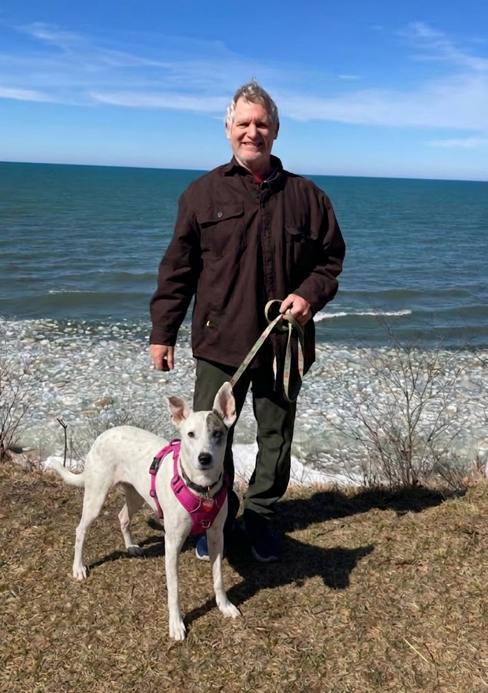 Robert Sands and Gilda by Lake Michigan